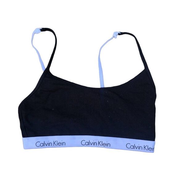 Calvin Klein Sports Bra Medium Black/White - Picture 1 of 7